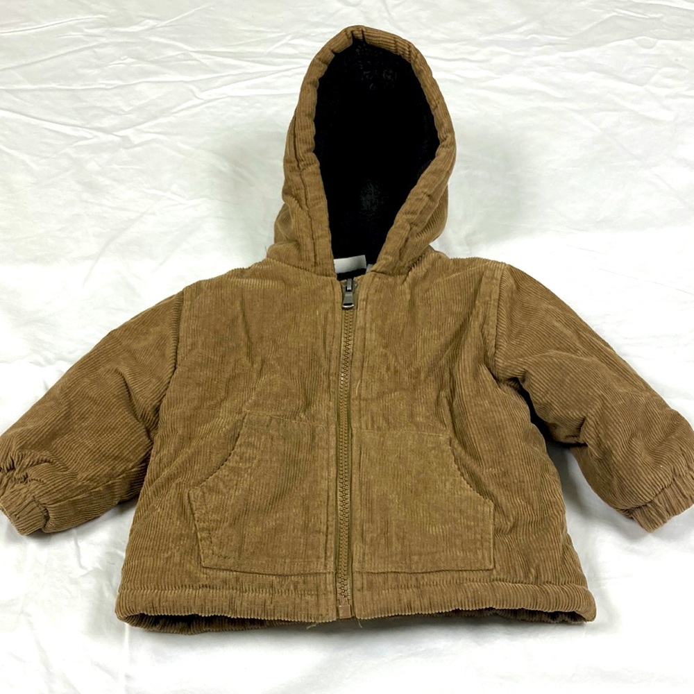 Little rebels boys brown corduroy coat size 18 months